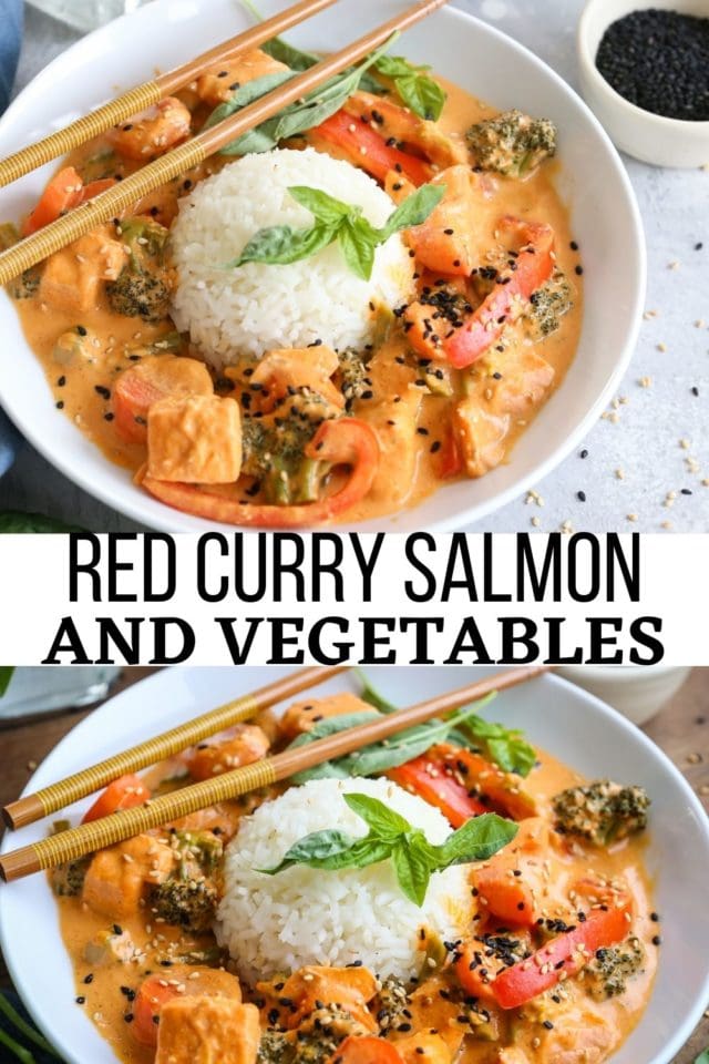 Red Curry Salmon and Vegetables - The Roasted Root