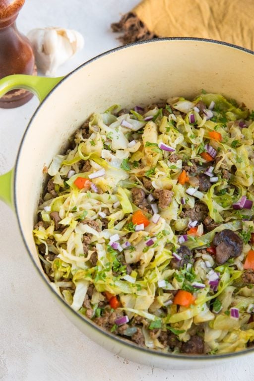 One-pot Ground Beef And Cabbage - The Roasted Root