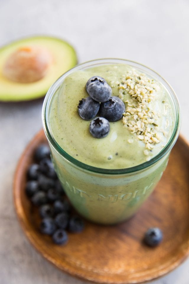 Blueberry Avocado Smoothie - The Roasted Root