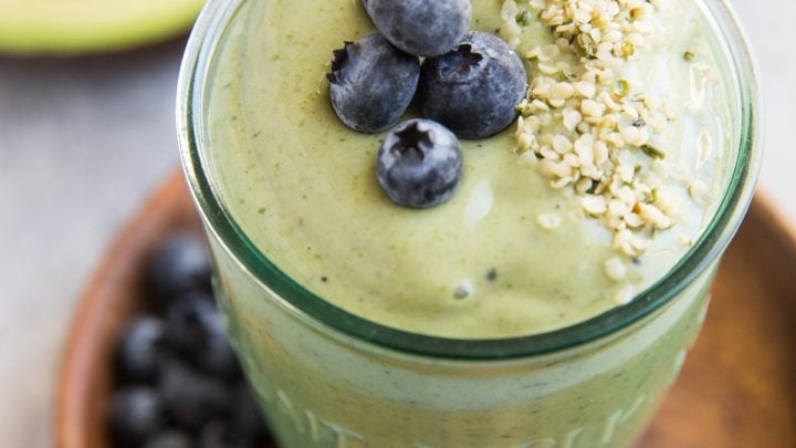 Blueberry Avocado Smoothie - The Roasted Root