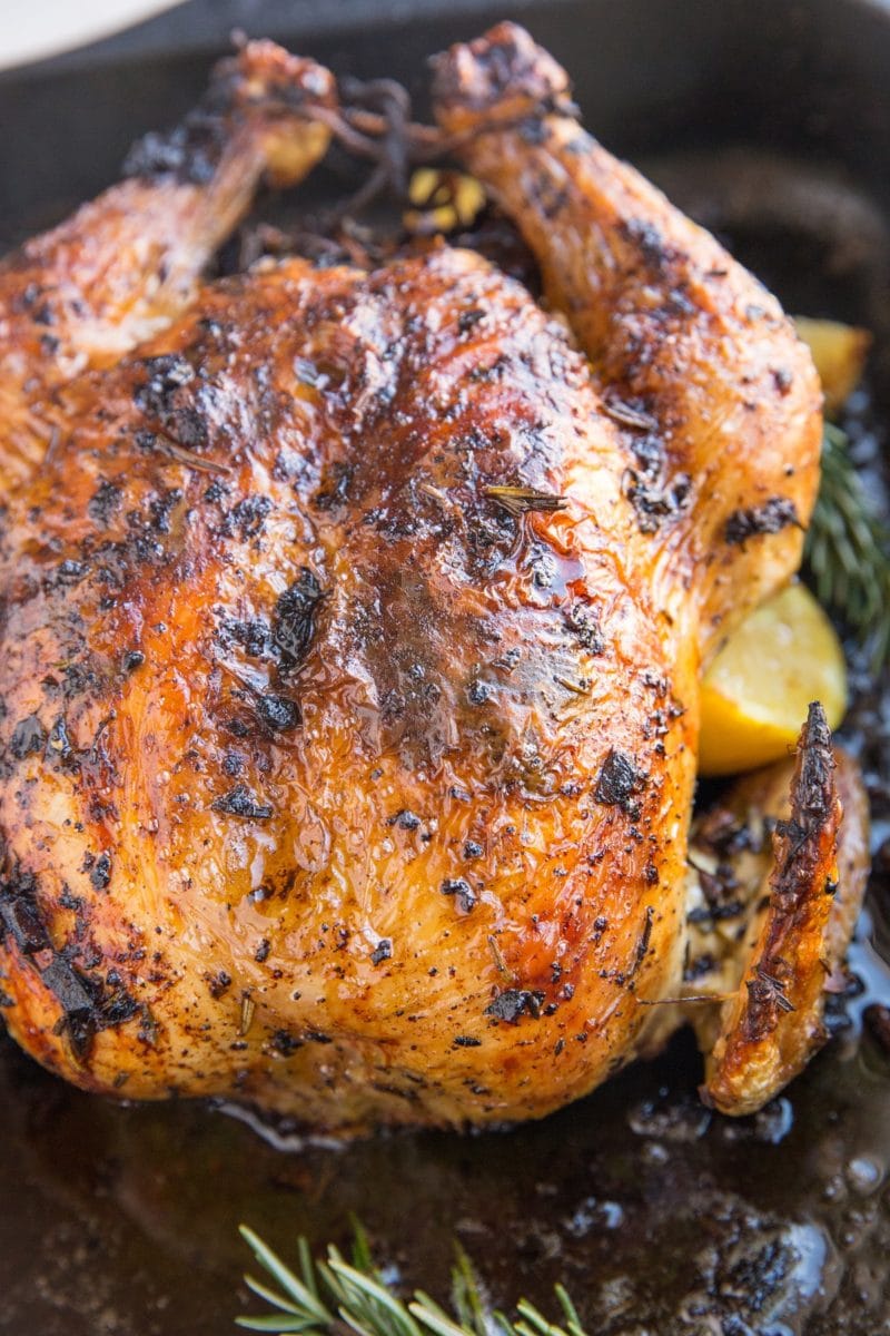 Roasted Chicken Recipe with Garlic Herb Butter – Whole Roasted