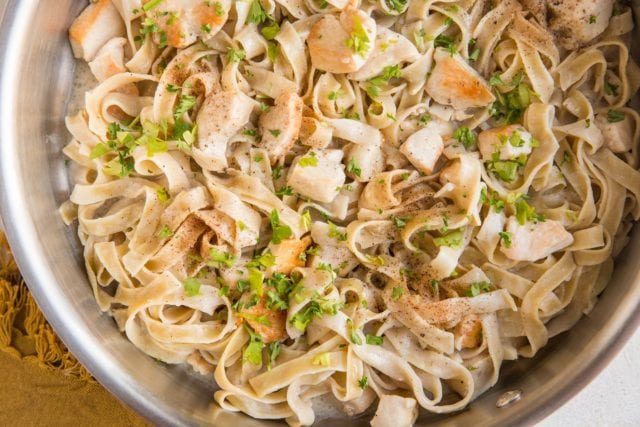 Healthy Chicken Fettuccine Alfredo - The Roasted Root