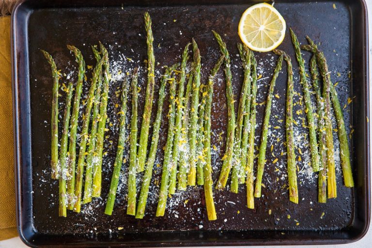 Roasted Asparagus with Parmesan and Lemon - The Roasted Root