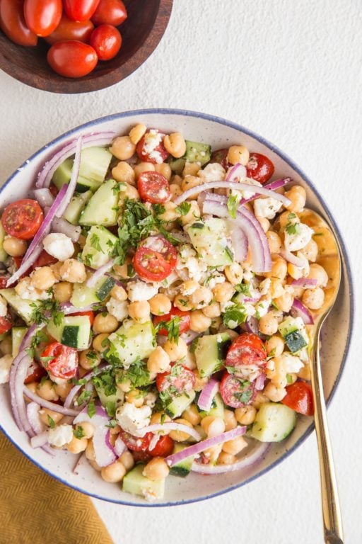 Mediterranean Chickpea Salad - The Roasted Root
