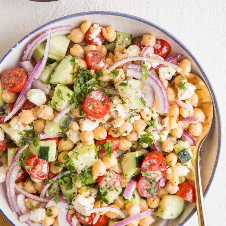 Mediterranean Chickpea Salad - The Roasted Root