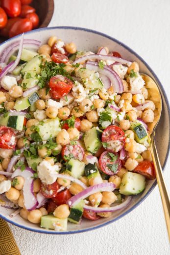 Mediterranean Chickpea Salad - The Roasted Root