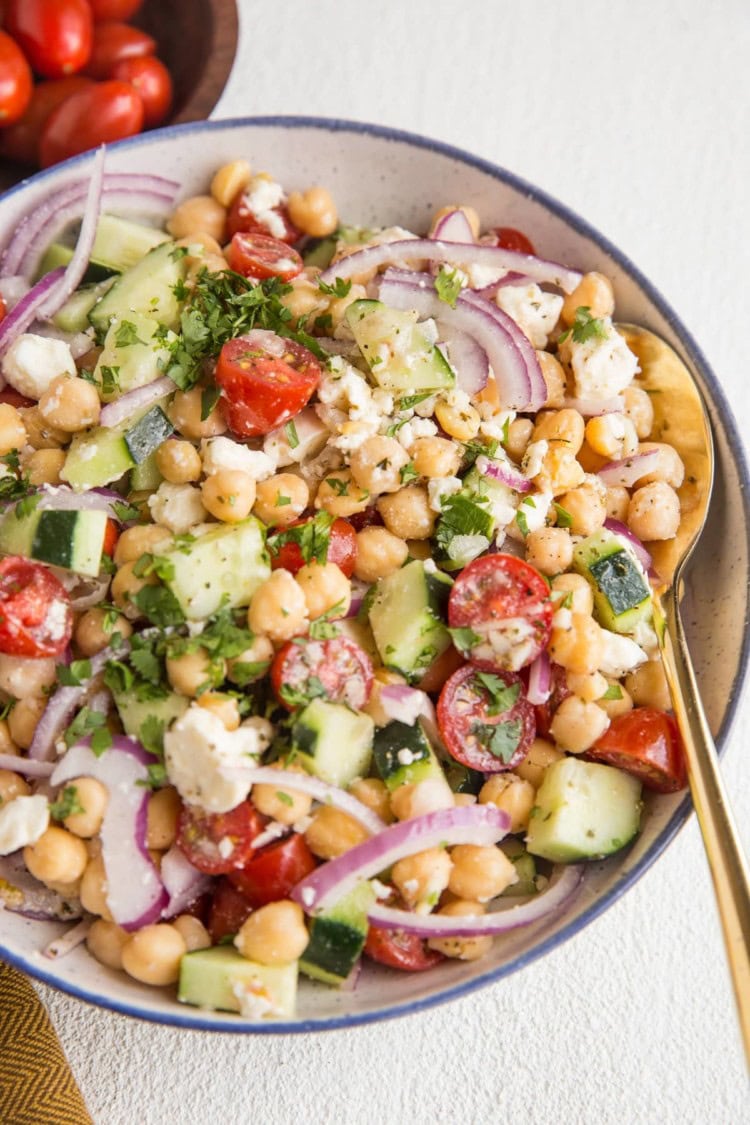 Mediterranean Chickpea Salad - The Roasted Root