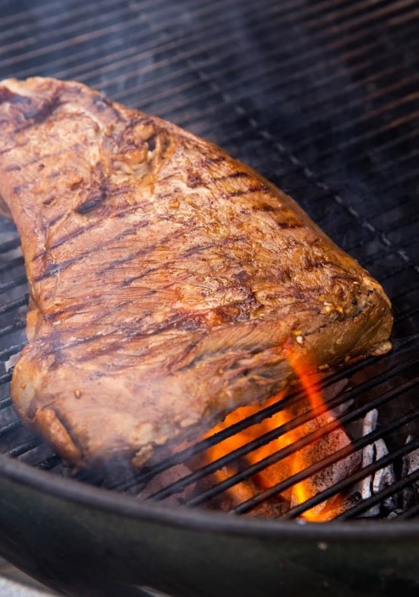 Tri Tip on a bbq grilling to perfection