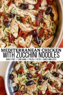 Creamy Mediterranean Chicken with Zucchini Noodles - The Roasted Root