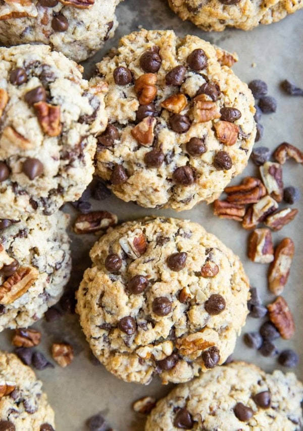 baking sheet with cowboy cookies