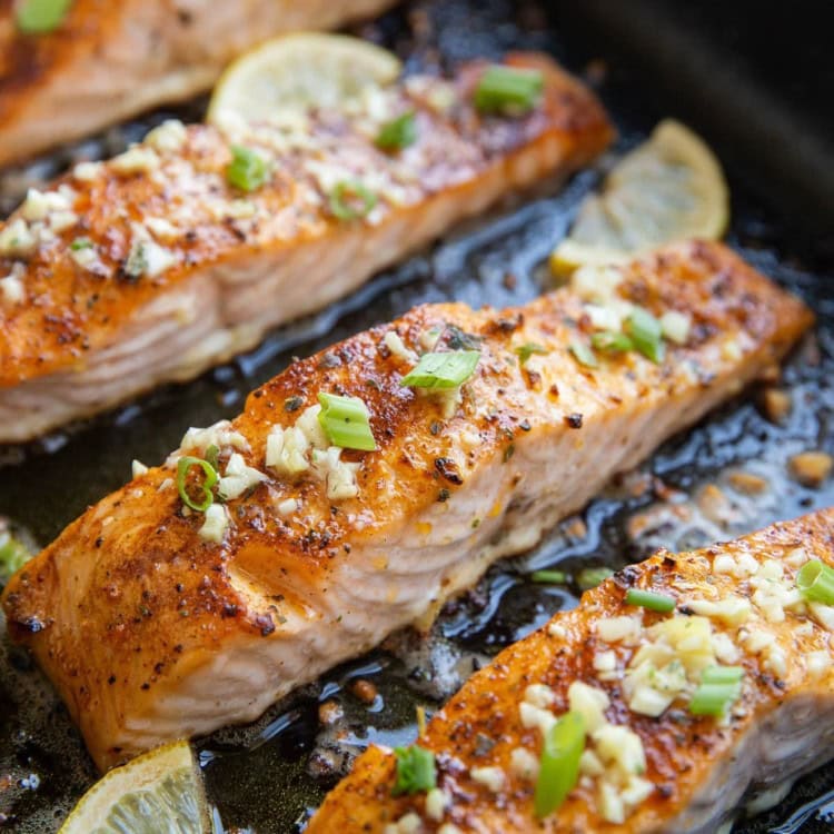 Baked Garlic Butter Salmon - The Roasted Root