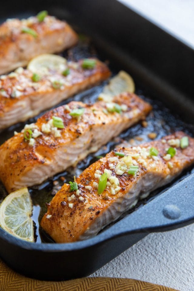 Baked Garlic Butter Salmon - The Roasted Root