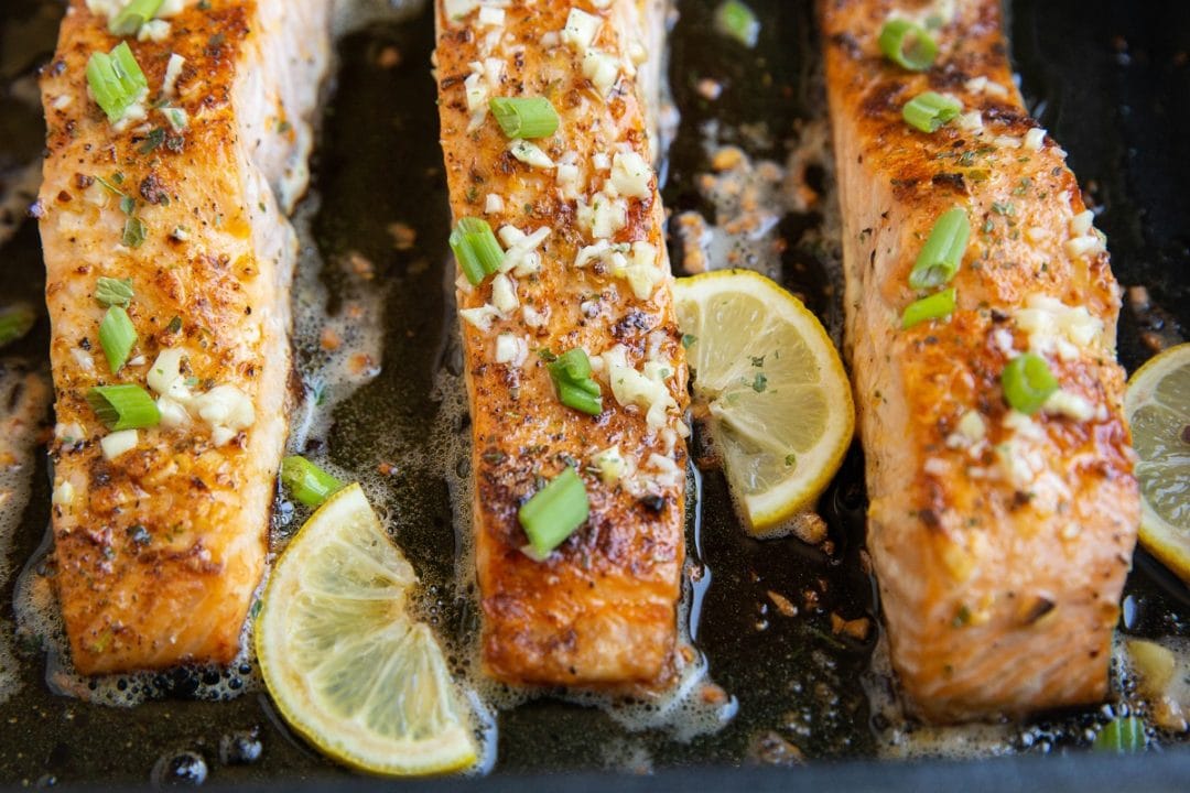 Baked Garlic Butter Salmon - The Roasted Root