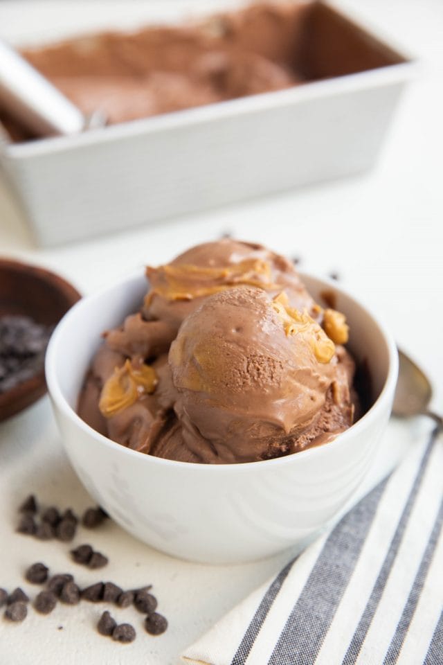 5-Ingredient Peanut Butter Chocolate Ice Cream - The Roasted Root