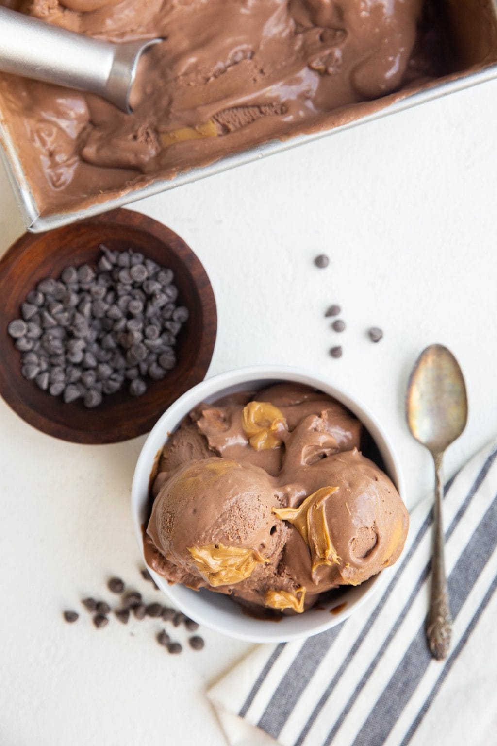 5-Ingredient Peanut Butter Chocolate Ice Cream - The Roasted Root