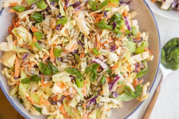 Healthy Creamy Coleslaw - The Roasted Root