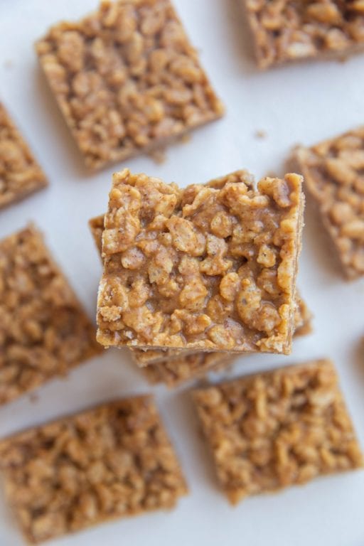 4-Ingredient Healthy Rice Krispie Treats - The Roasted Root