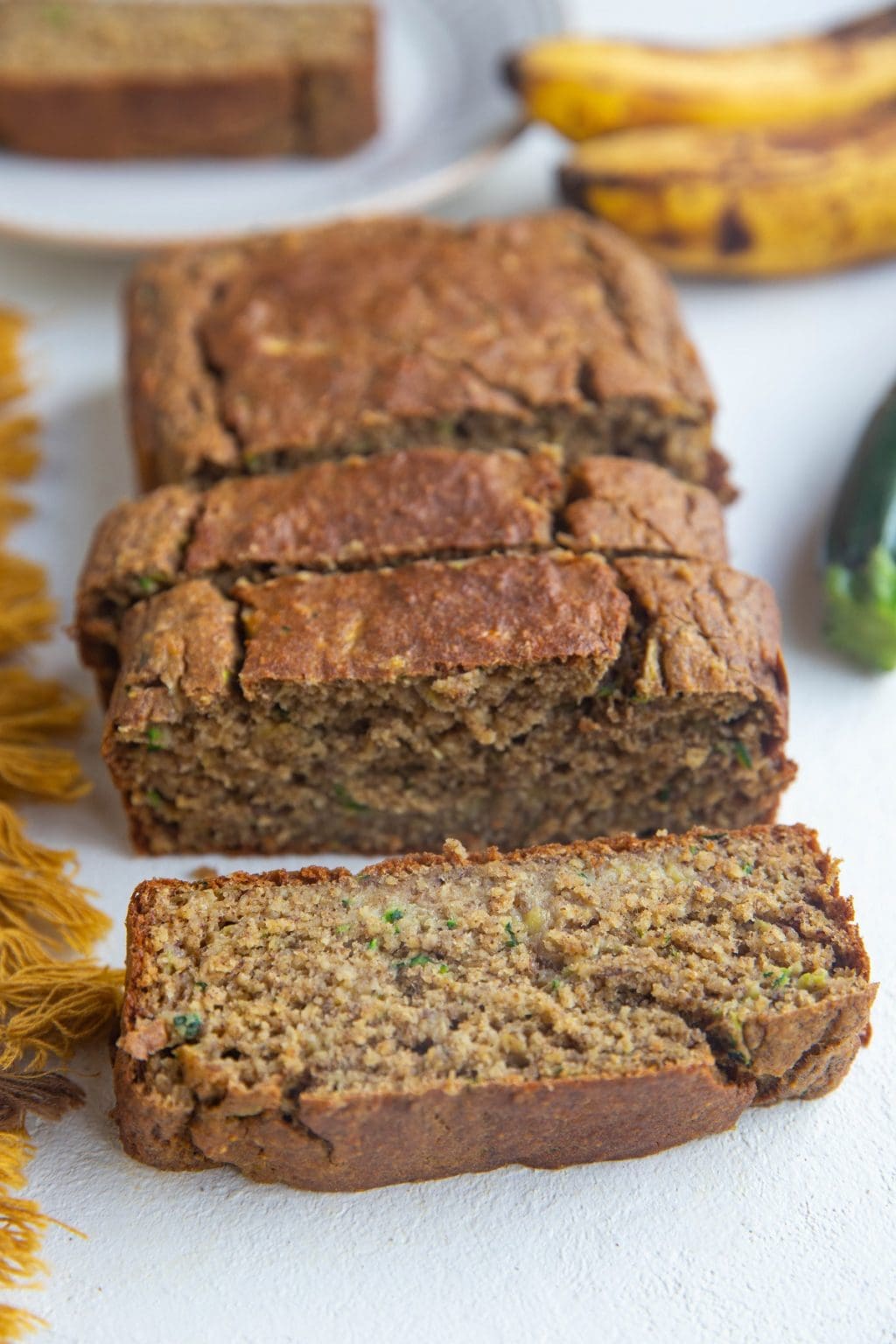 Healthy Oatmeal Zucchini Banana Bread - The Roasted Root