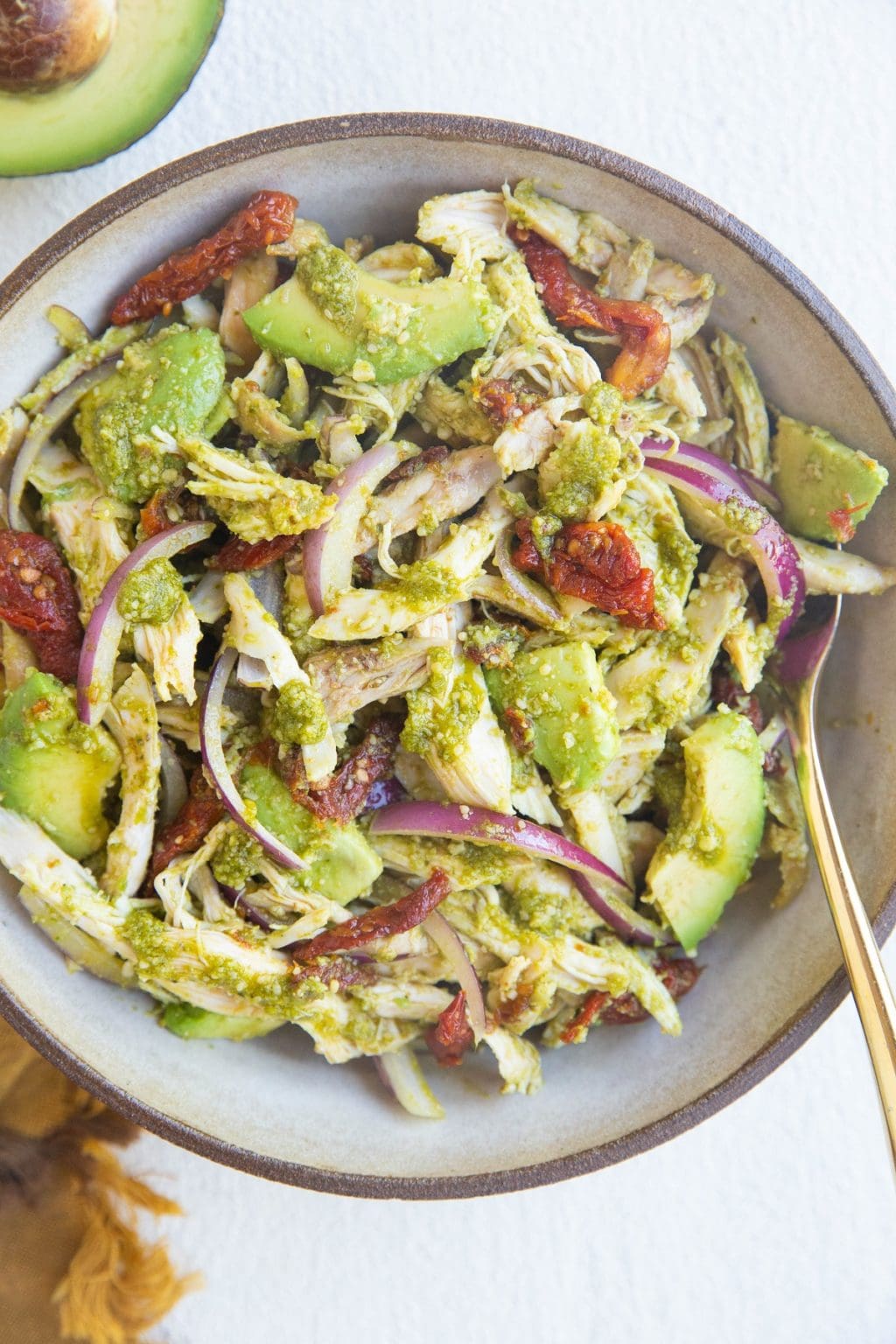 Pesto Chicken Salad With Avocado The Roasted Root