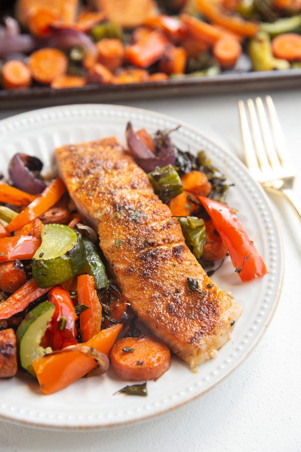 Sheet Pan Salmon And Vegetables - The Roasted Root