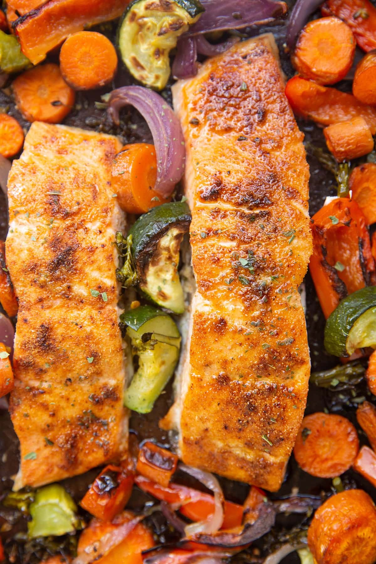 Sheet Pan Salmon And Vegetables The Roasted Root