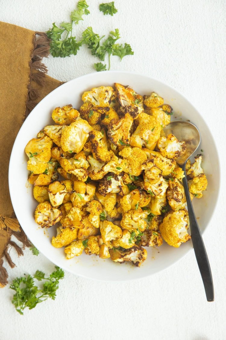 Air Fryer Curry Cauliflower - The Roasted Root