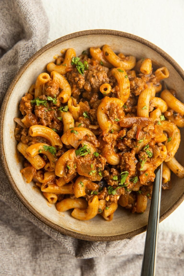 Gluten-free Dairy-free Hamburger Helper - The Roasted Root