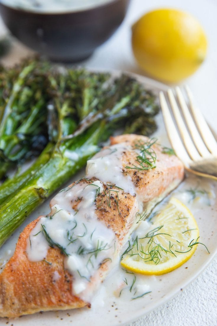 DairyFree Dill Sauce For Salmon The Roasted Root