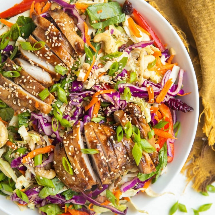 Sesame Ginger Chicken Salad - The Roasted Root