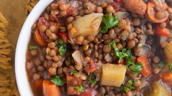 Slow Cooker Lentil Soup - The Roasted Root