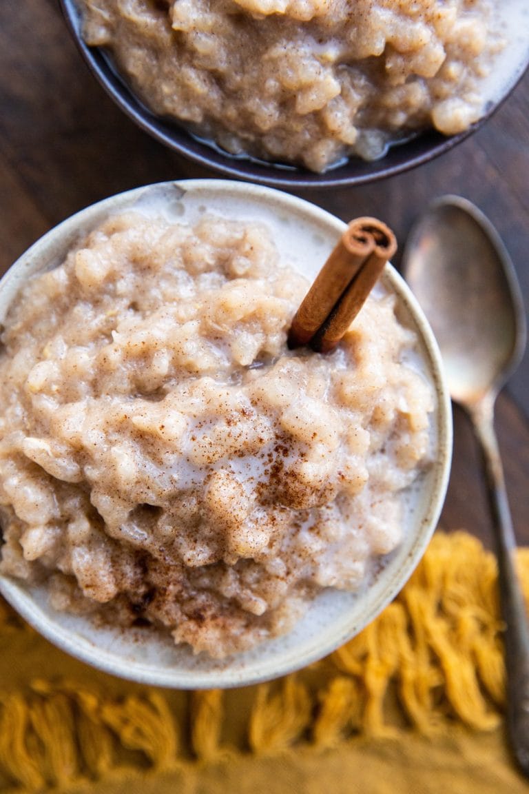 Crock Pot Rice Pudding (vegan) - The Roasted Root