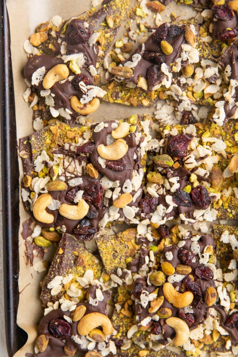 Easy Pistachio Chocolate Bark - The Roasted Root