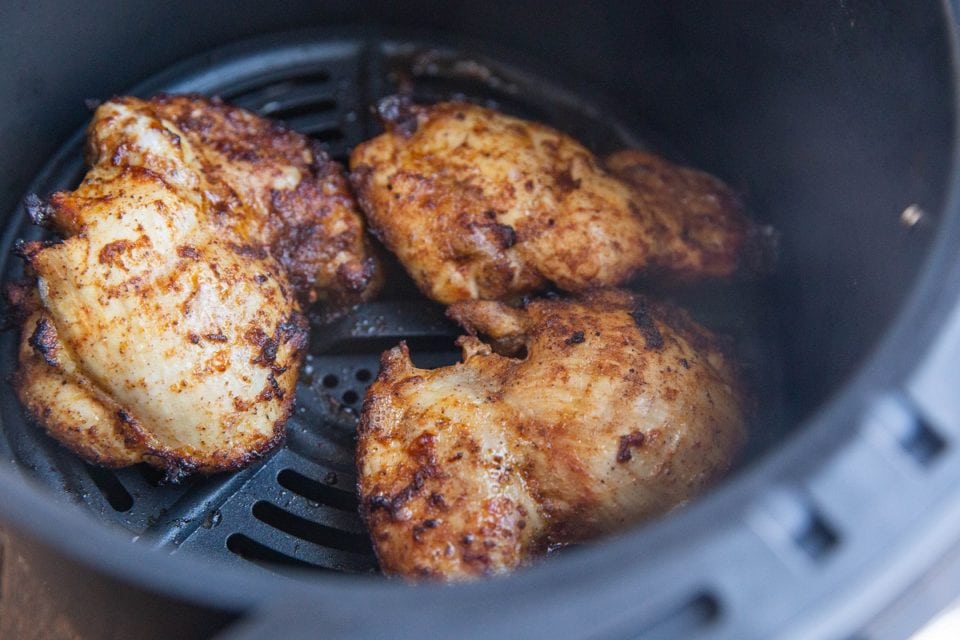 Crispy Mediterranean Air Fryer Chicken Thighs - The Roasted Root