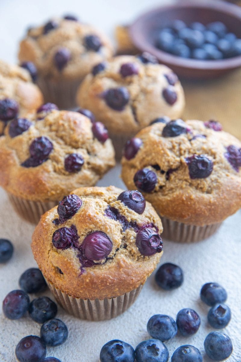 Blueberry Banana Oatmeal Muffins - The Roasted Root