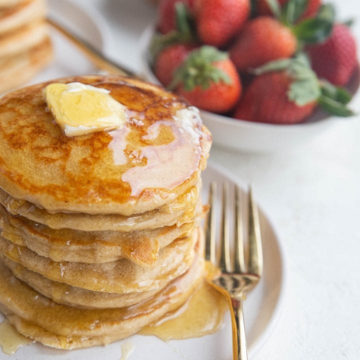 Oatmeal Protein Pancakes - The Roasted Root