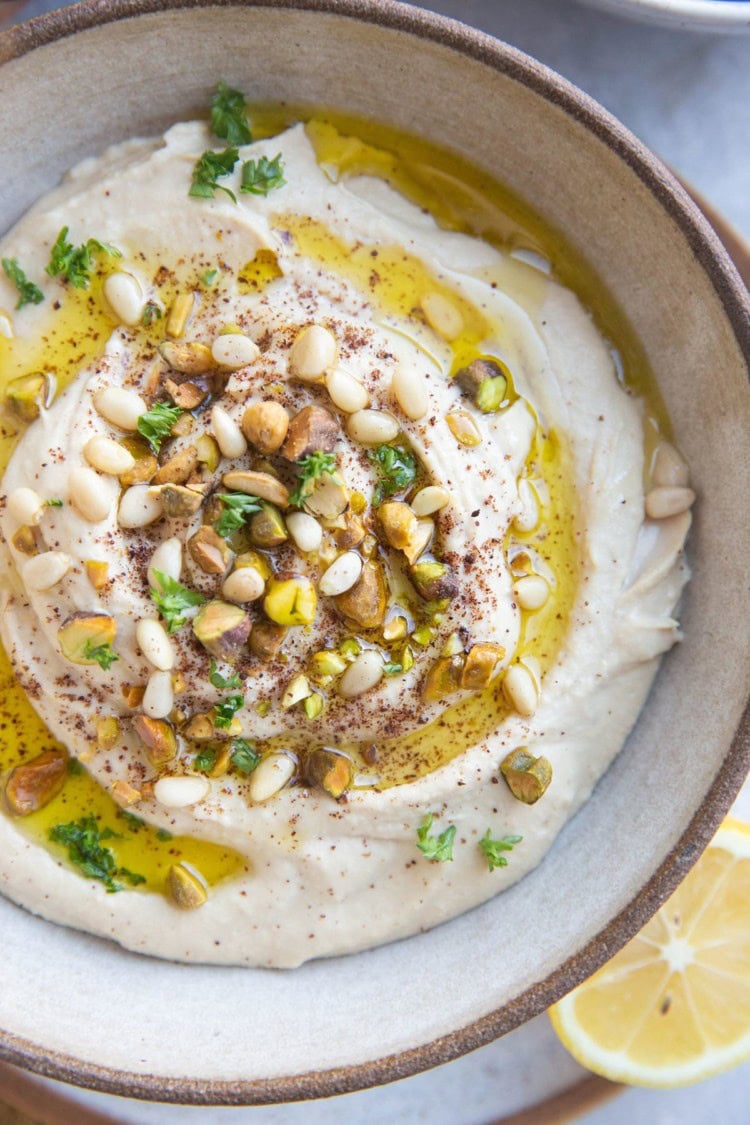 Creamy Roasted Garlic Hummus - The Roasted Root