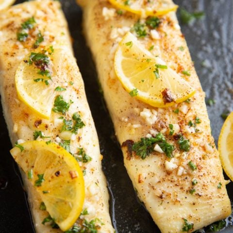 Garlic Butter Baked Halibut - The Roasted Root