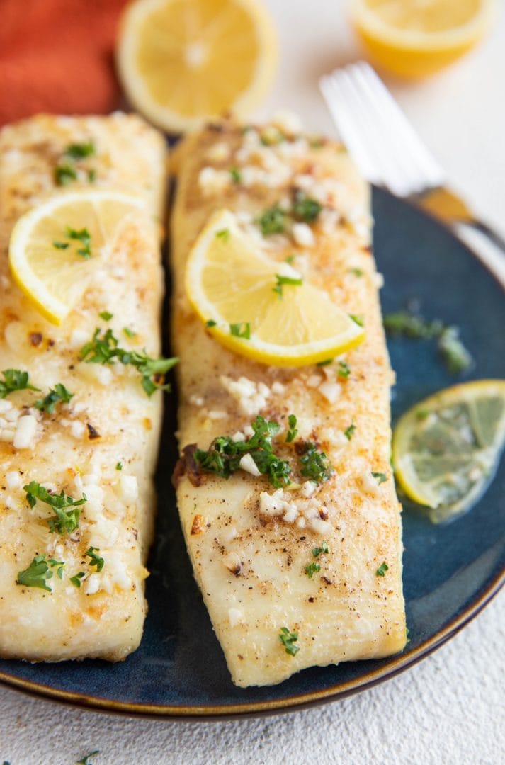 Garlic Butter Baked Halibut - The Roasted Root