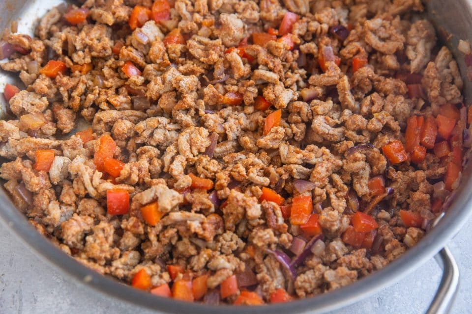 Ground Turkey Tacos With Cabbage Slaw And Avocado The Roasted Root   Ground Turkey Tacos 2 960x640 