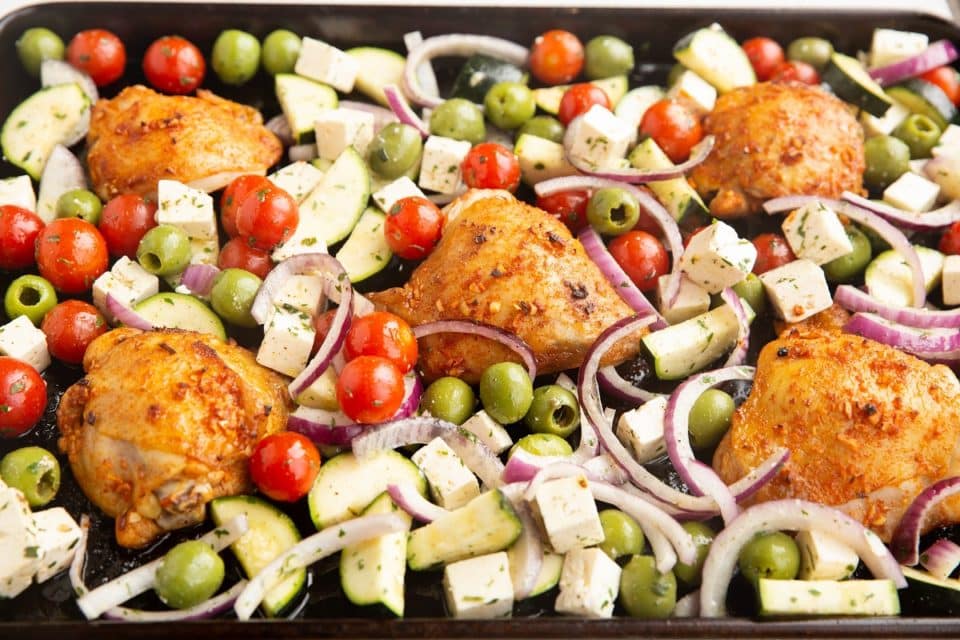 Mediterranean Sheet Pan Chicken - The Roasted Root