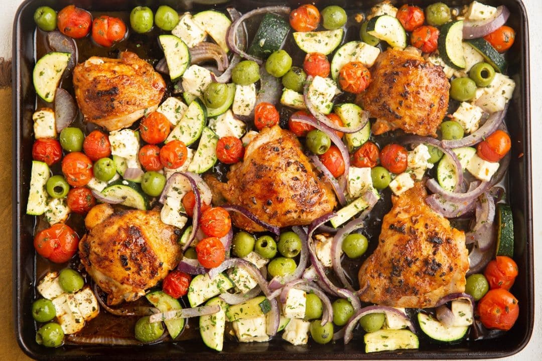 Mediterranean Sheet Pan Chicken - The Roasted Root