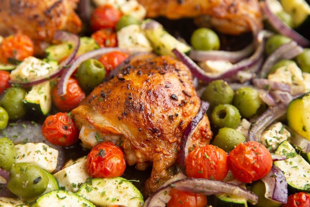 Mediterranean Sheet Pan Chicken The Roasted Root