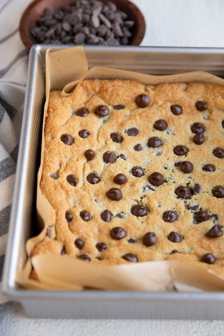 Almond Flour Chocolate Chip Cookie Bars The Roasted Root