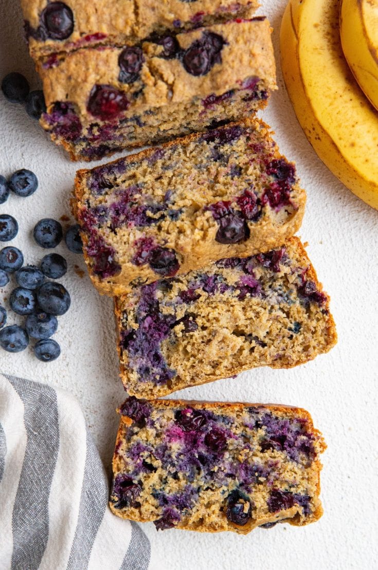 Oatmeal Blueberry Banana Bread - The Roasted Root