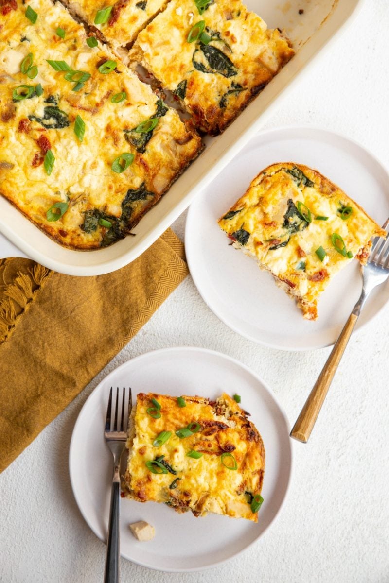 Chicken and Spinach Breakfast Casserole with Sun-Dried Tomatoes and ...