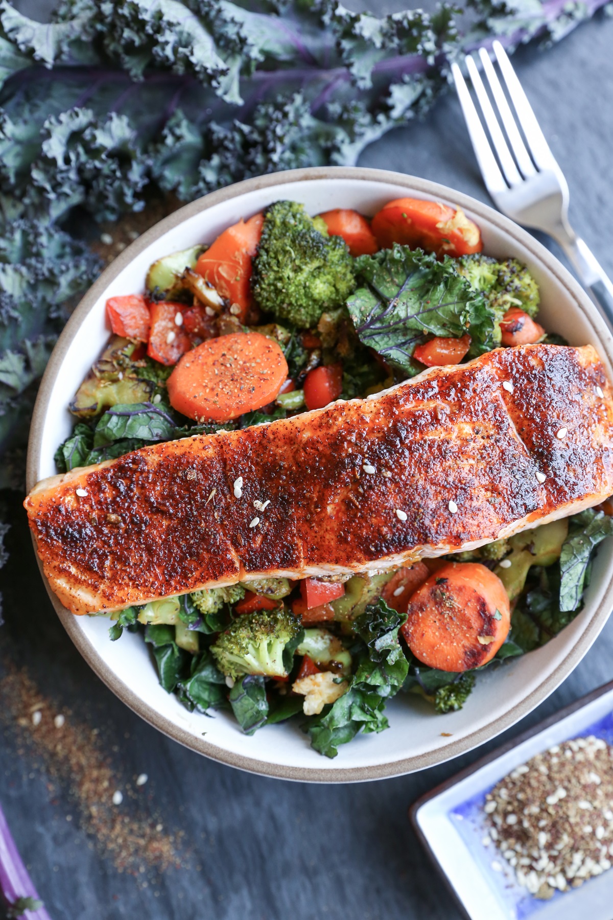 Crispy Salmon and Vegetable Stir Fry - an easy and delicious healthy dinner recipe that only takes 30 minutes to prepare