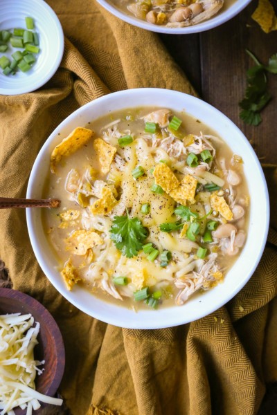 Crock Pot White Chicken Chili - The Roasted Root