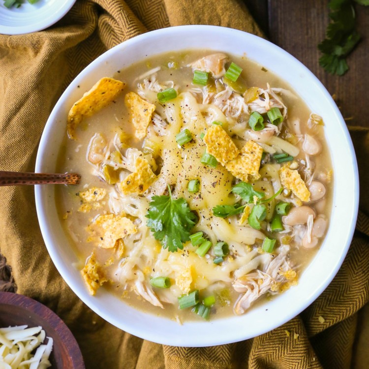 Crock Pot White Chicken Chili - The Roasted Root