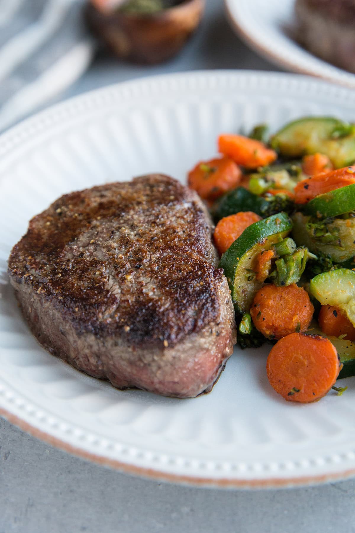 Filet Mignon with Mushroom Risotto