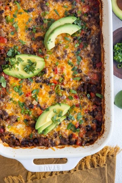 Ground Beef Taco Casserole - The Roasted Root